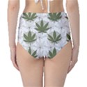 Green Marijuana Badges with Marijuana Leaves High Waist Bikini Bottom View2