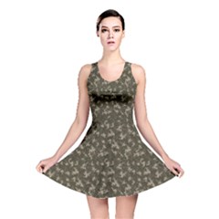 Green Camouflage Pattern Reversible Skater Dress by CoolDesigns