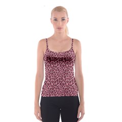 Purple Pink Leopard Texture Pattern Spathetti Strap Top by CoolDesigns