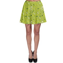 Green Microbes And Bacteria In Petri Dish Pattern Skater Dress by CoolDesigns