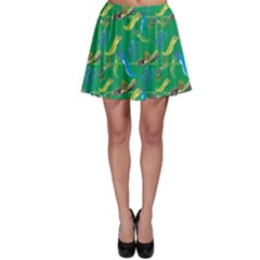 Green Mexican Pattern Cactus Hat Colors Chilli Mexico Ribbon Skater Dress by CoolDesigns