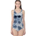 Dull Blue Tie Dye One Piece Swimsuit View1