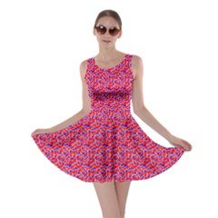 Red White And Blue Leopard Print  Skater Dress by PhotoNOLA