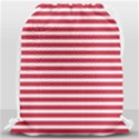 Horizontal Stripes Red Drawstring Bag (Large) View1