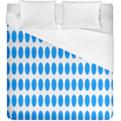 Polka Dots Blue White Duvet Cover (king Size) by Mariart