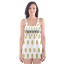 Polka Dots Gold Grey Skater Dress Swimsuit View1