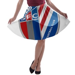 Shanghai Greenland Shenhua F C  A-line Skater Skirt by Valentinaart