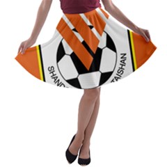 Shandong Luneng Taishan F C  A-line Skater Skirt by Valentinaart