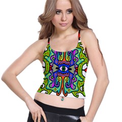 Abstract Shape Doodle Thing Spaghetti Strap Bra Top by Simbadda