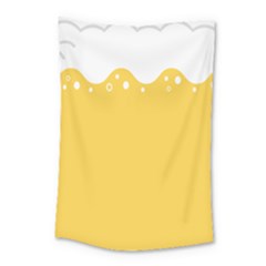 Beer Foam Yellow White Small Tapestry by Mariart