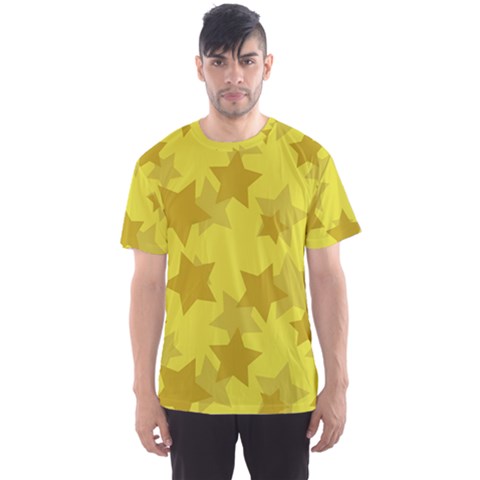 Yellow Star Men s Sport Mesh Tee by Mariart