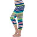 Aztec Triangle Chevron Wave Plaid Circle Color Rainbow Capri Winter Leggings  View2