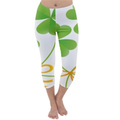 Flower Floralleaf Green Reboon Capri Winter Leggings  by Mariart