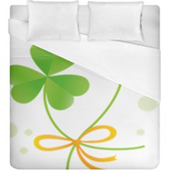 Flower Floralleaf Green Reboon Duvet Cover (king Size) by Mariart