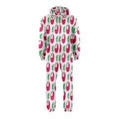 Fruit Pink Green Mangosteen Hooded Jumpsuit (kids) by Mariart