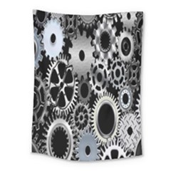 Gears Technology Steel Mechanical Chain Iron Medium Tapestry by Mariart