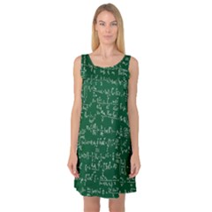 Formula Number Green Board Sleeveless Satin Nightdress by Mariart