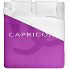 Zodiac Capricorn Purple Duvet Cover (king Size) by Mariart