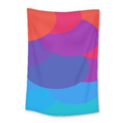 Circles Colorful Balloon Circle Purple Blue Red Orange Small Tapestry by Mariart