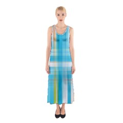 Lines Blue Stripes Sleeveless Maxi Dress by Mariart