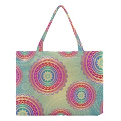 Abstract Geometric Wheels Pattern Medium Tote Bag by LovelyDesigns4U