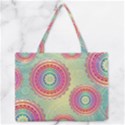 Abstract Geometric Wheels Pattern Medium Zipper Tote Bag View1