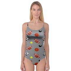 Balltiled Grey Ball Tennis Football Basketball Billiards Camisole Leotard  by Mariart