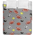 Balltiled Grey Ball Tennis Football Basketball Billiards Duvet Cover Double Side (California King Size) View1