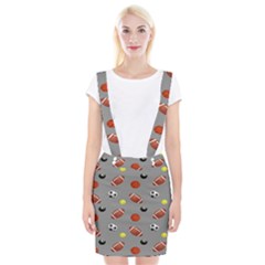 Balltiled Grey Ball Tennis Football Basketball Billiards Suspender Skirt by Mariart