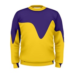 Purple Yellow Wave Men s Sweatshirt by Mariart