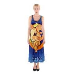 Zodiac Aries Sleeveless Maxi Dress by Mariart