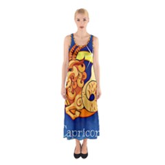 Zodiac Capricorn Sleeveless Maxi Dress by Mariart