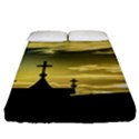 Graves At Side Of Road In Santa Cruz, Argentina Fitted Sheet (Queen Size) View1