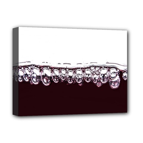 Bubbles In Red Wine Deluxe Canvas 16  X 12   by Nexatart