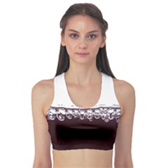 Bubbles In Red Wine Sports Bra by Nexatart