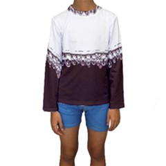 Bubbles In Red Wine Kids  Long Sleeve Swimwear by Nexatart