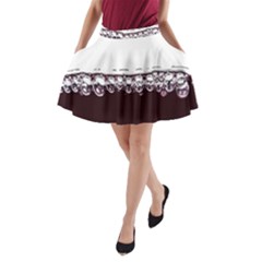 Bubbles In Red Wine A-line Pocket Skirt by Nexatart