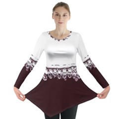 Bubbles In Red Wine Long Sleeve Tunic  by Nexatart