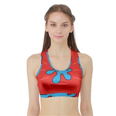 Creature Forms Funny Monster Comic Sports Bra With Border by Nexatart