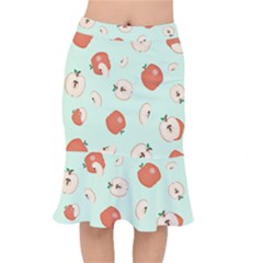 Apple Fruit Background Food Mermaid Skirt by Nexatart