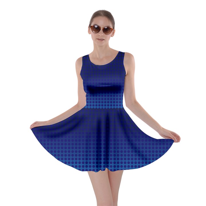 Blue Dot Skater Dress