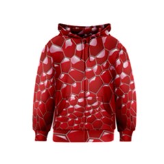 Plaid Iron Red Line Light Kids  Zipper Hoodie by Mariart