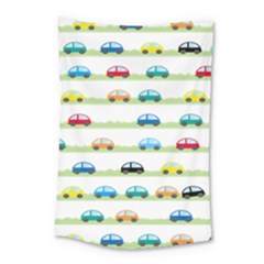 Small Car Red Yellow Blue Orange Black Kids Small Tapestry by Mariart