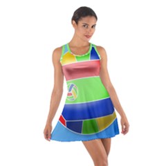 Balloon Volleyball Ball Sport Cotton Racerback Dress by Nexatart