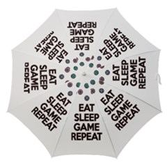 Eat Sleep Game Repeat Straight Umbrellas by Valentinaart