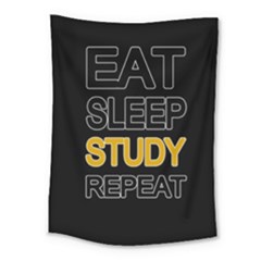 Eat Sleep Study Repeat Medium Tapestry by Valentinaart