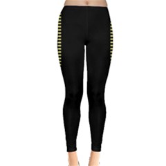 Yellow Space Stripes Leggings  by NoctemClothing