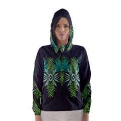 Urban Leaf Dark Grey Hooded Wind Breaker by mememoimoi