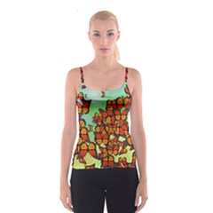 Monarch Butterflies Spaghetti Strap Top by linceazul