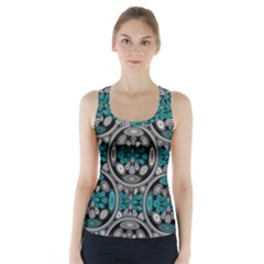 Geometric Arabesque Racer Back Sports Top by linceazul